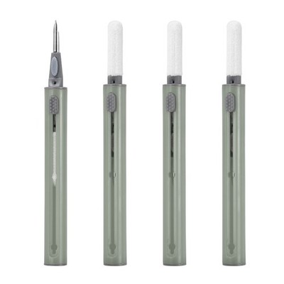 4PCS Earphone Cleaner Kit - Multi-Function Cleaner Kit Soft Brush,Gray