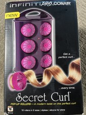 Infiniti Pro Conair Secret Curl Pop-up Rollers New HS63 12 Rollers 2014