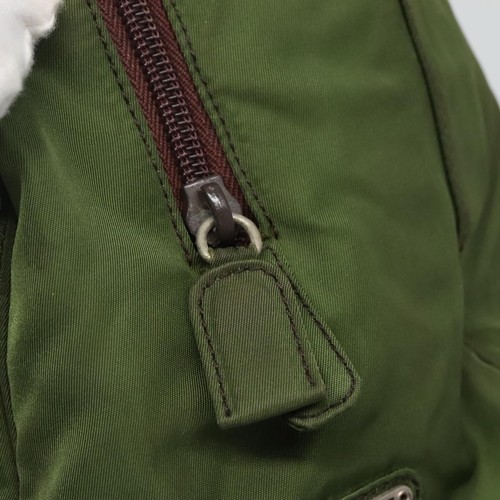 PRADA Hand Bag Nylon Khaki Brown Auth fm4769 - 第 9/24 張圖片