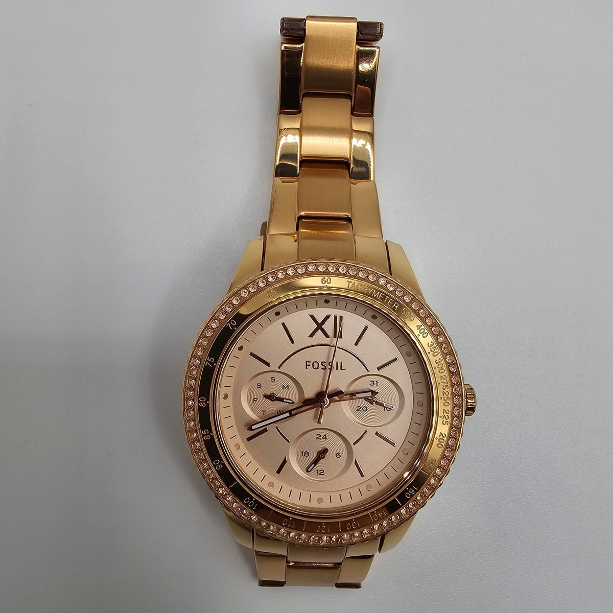 Fossil Women Stella Sport Watch ES5106 Rose Gold Tone Glitz  display picture 3