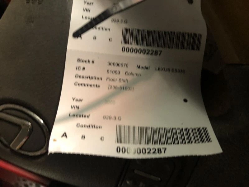 Steering Column Floor Shift Fits 04-06 LEXUS ES330 22553 Foto 2 de 4