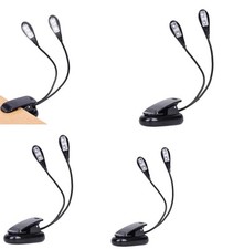4 Pack Music Stand Lights, Eye Caring Clip-on Piano Light, USB  AAA Battery
