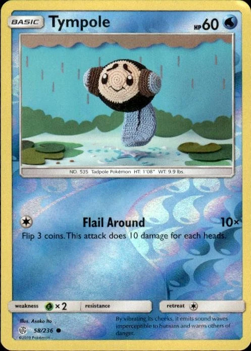 tympole pokemon card - (24/116) Water Colorless Flail Around (10) Flip 3 coins Looking at Tympole 103, recent