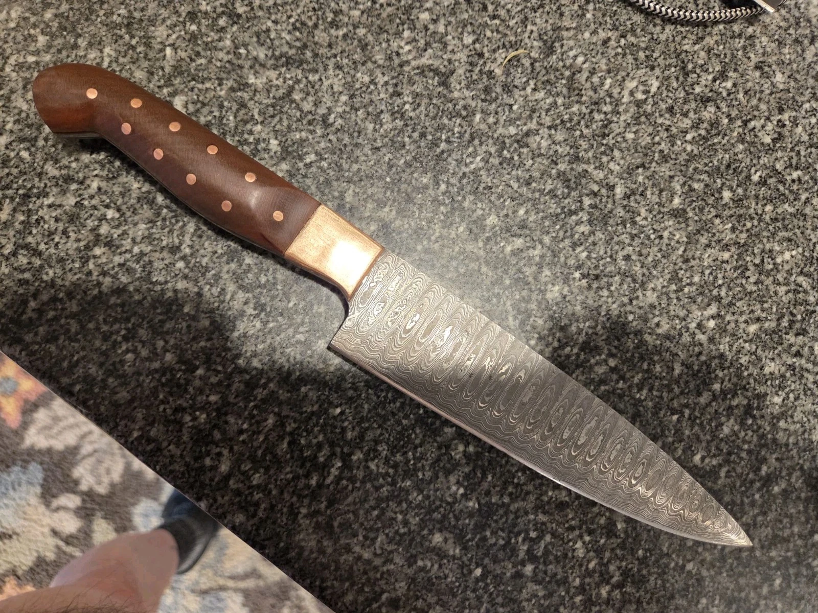 7" Ladder Pattern Damascus Chef's Knife With A Black Cherry Handle
Opens in a new window or tab