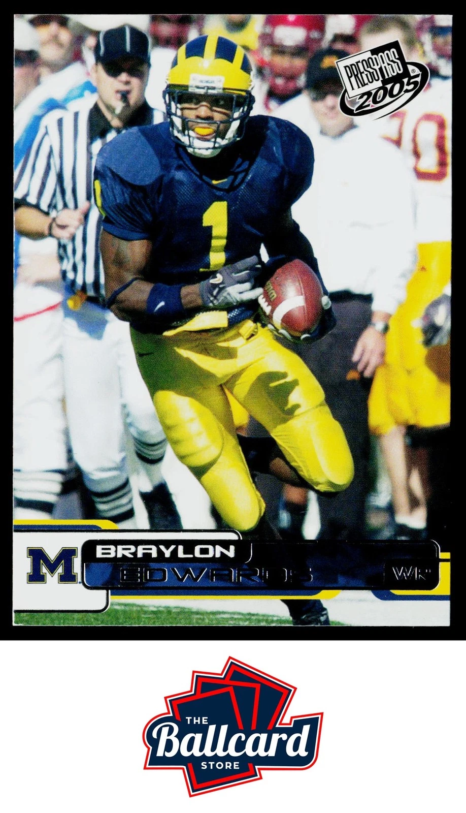 Braylon Edwards Press Pass #24 Base