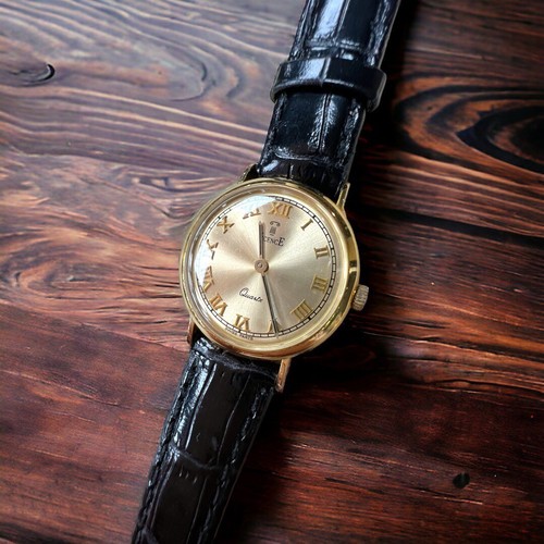 Vintage VICENCE Quartz 14K 585 Gold MILOR ITALY Watch Wristwatch