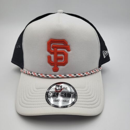 San Francisco Giants White New Era 9FORTY Court Trucker Adjustable Snapback Hat