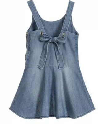 white christmas dresses Chloe White Denim Short Sleeve Mini Dress main image 0