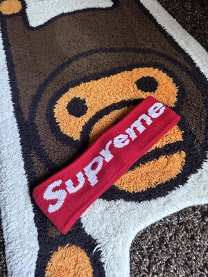 GENTLY USED 2018 Supreme x New Era headband Hypebeast NikeSB Dunk Jordan  Bape
