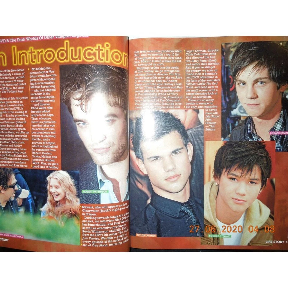 ROBERT PATTINSON life story TAYLOR LAUTNER kristen stewart NEW MOON twilight - Image 3 of 4