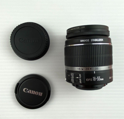 Canon EF-S 18-55mm f3.5-5.6 IS Lens EFS w/ Caps