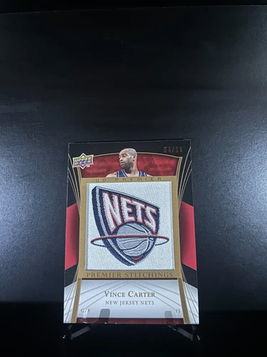 2007 UD Premier Stitchings Patch NEW JERSEY NETS LOGO /10 Vince Carter #PS-VC