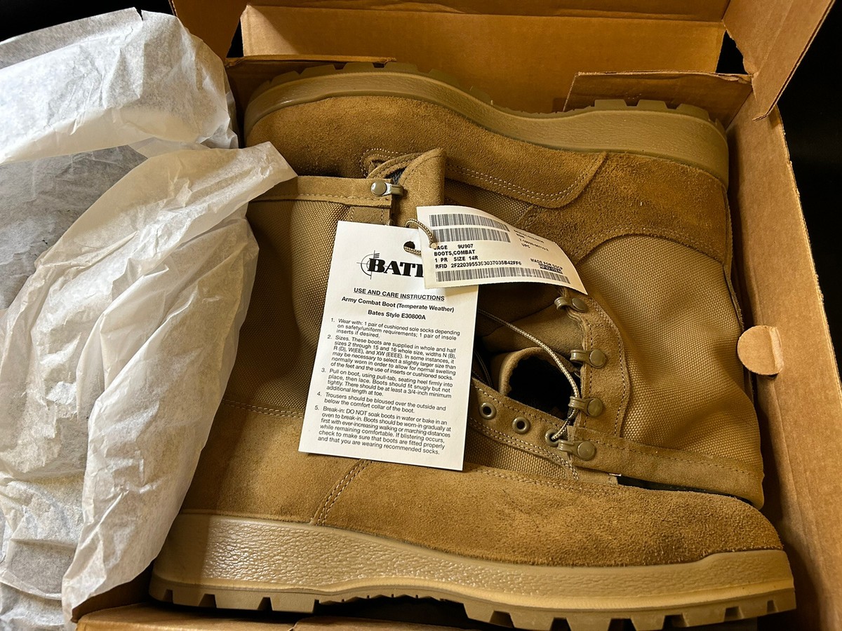 BATES E30800A Gore-Tex Military Desert Tan Combat Boots Mens Size 6 R Bates Gore-Tex Military Combat Desert Tan Steel Toe Boots  main image 2