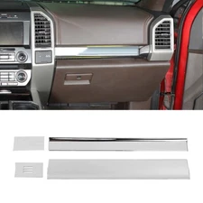 Chrome Center Console Dashboard Strips Trim Cover Decor For Ford F150 2015-20 4x