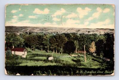 Dakota Bad Land Ranch WILLISTON North Dakota Antique Postcard 1913