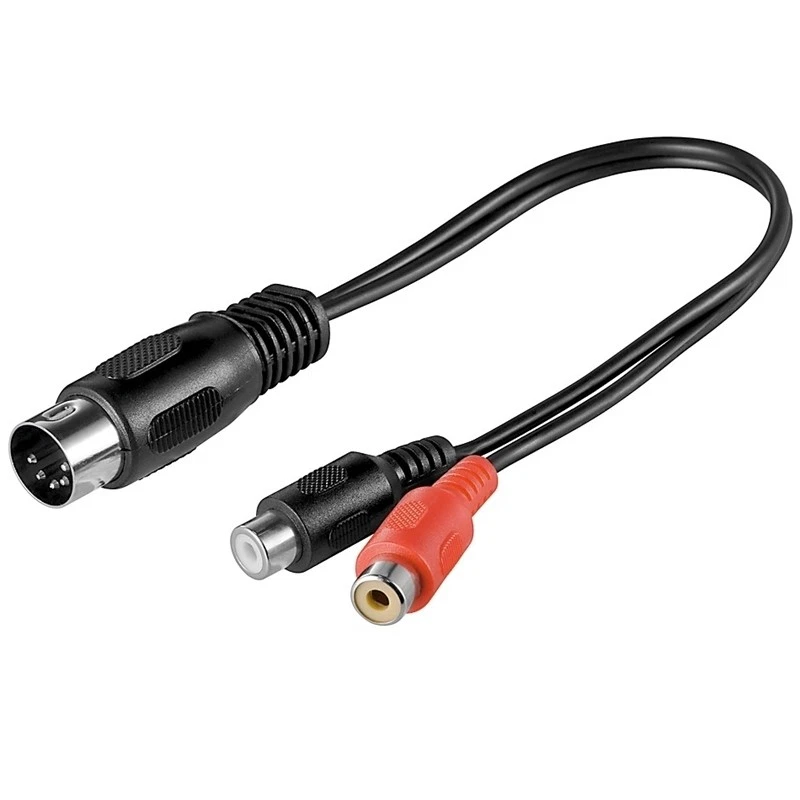 Cavo MIDI Prolunga 5 Metri BestPlug - Spina DIN Maschio A Femmina, 5 Poli, Tondo, Nero