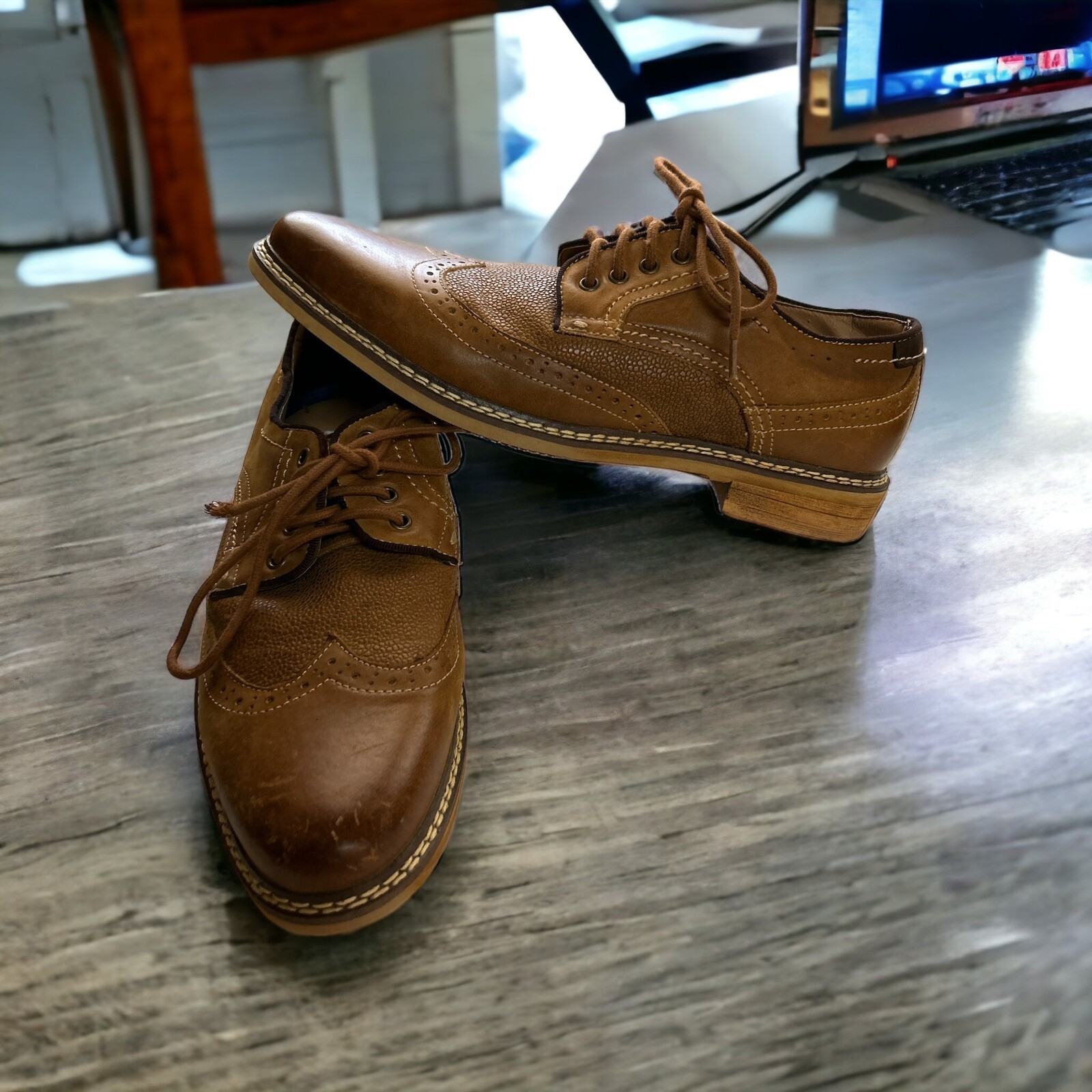 Madden Men’s M‑LANTAN Oxford Tan Nubuck 8.5 Steve Madden Nunan Oxford Big Sizes | Final Pairs on Sale  main image 3