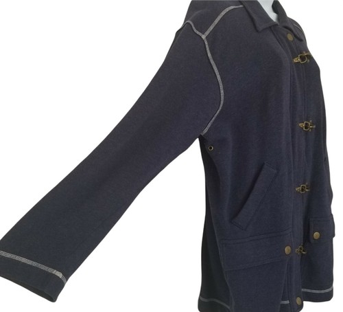Vintage Vittadini Fisherman Jacket OVERSIZED Small Thick Knit Hooks **FLAW. - Picture 4 of 7