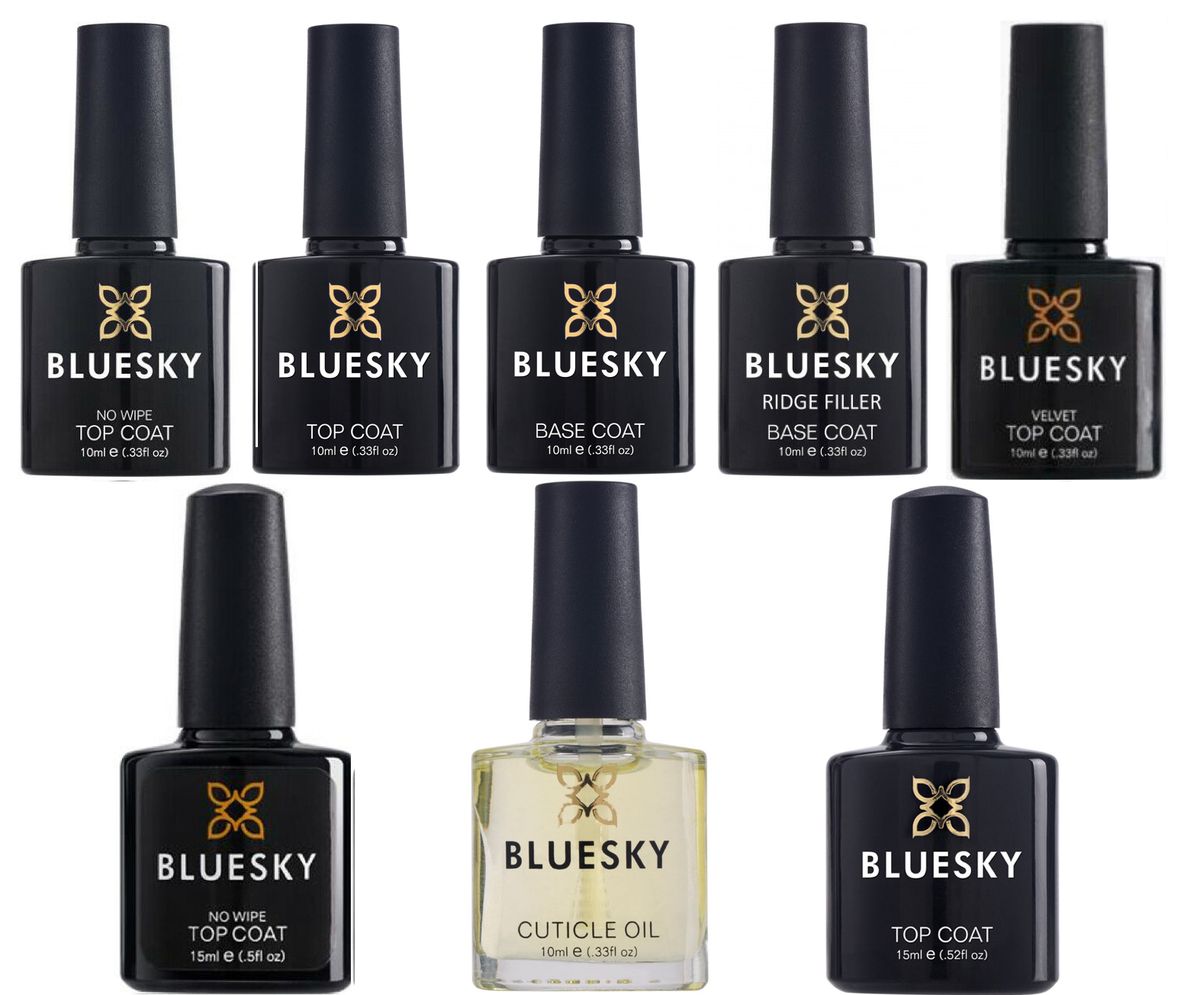 Bluesky Gel Polish Top Base Coat(15ml,Large,10ml, No Wipe Top Coat