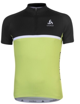 Odlo Mens Sports Bicycle Cycling Sports Shirt Yellow Black Size L or XL New 
