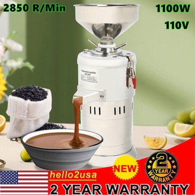 Electric Grain Grinder Sesame Sauce Peanut Nut Butter Maker Machine 33lb/h