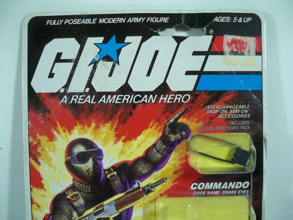K24i99964 SNAKE EYES V1.5 OPEN CARD SWIVEL ARM 1983 GI JOE 100% COMPLETE VINTAGE - Image 2 of 4