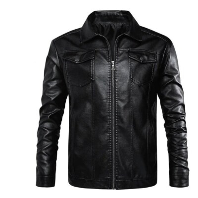 Men Leather Jacket I Motorcycle Leather Jacket for Men I Black