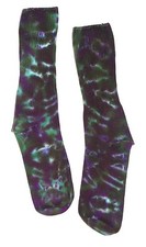 Men's Women's Socks Tie Dye Olive Purple Blotter Sock Hippie Boho art