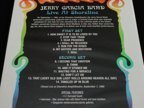 Jerry Garcia Band Live At Shoreline 9/1/90 DVD 1990 Grateful Dead JG JGB J.G.B. - Imagen 3 de 12