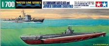 Tamiya 31903 1/700 Model Kit U.S.S Submarine Gato Class & Japanese Chaser No.13