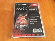 100 Postcard Sleeves Continentals ( 6" x 4" ) Plastic Protectors Card Holder