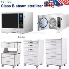 17/22L Class B Dental Medical Autoclave Vacuum Steam Sterilizer /Storage Cabinet