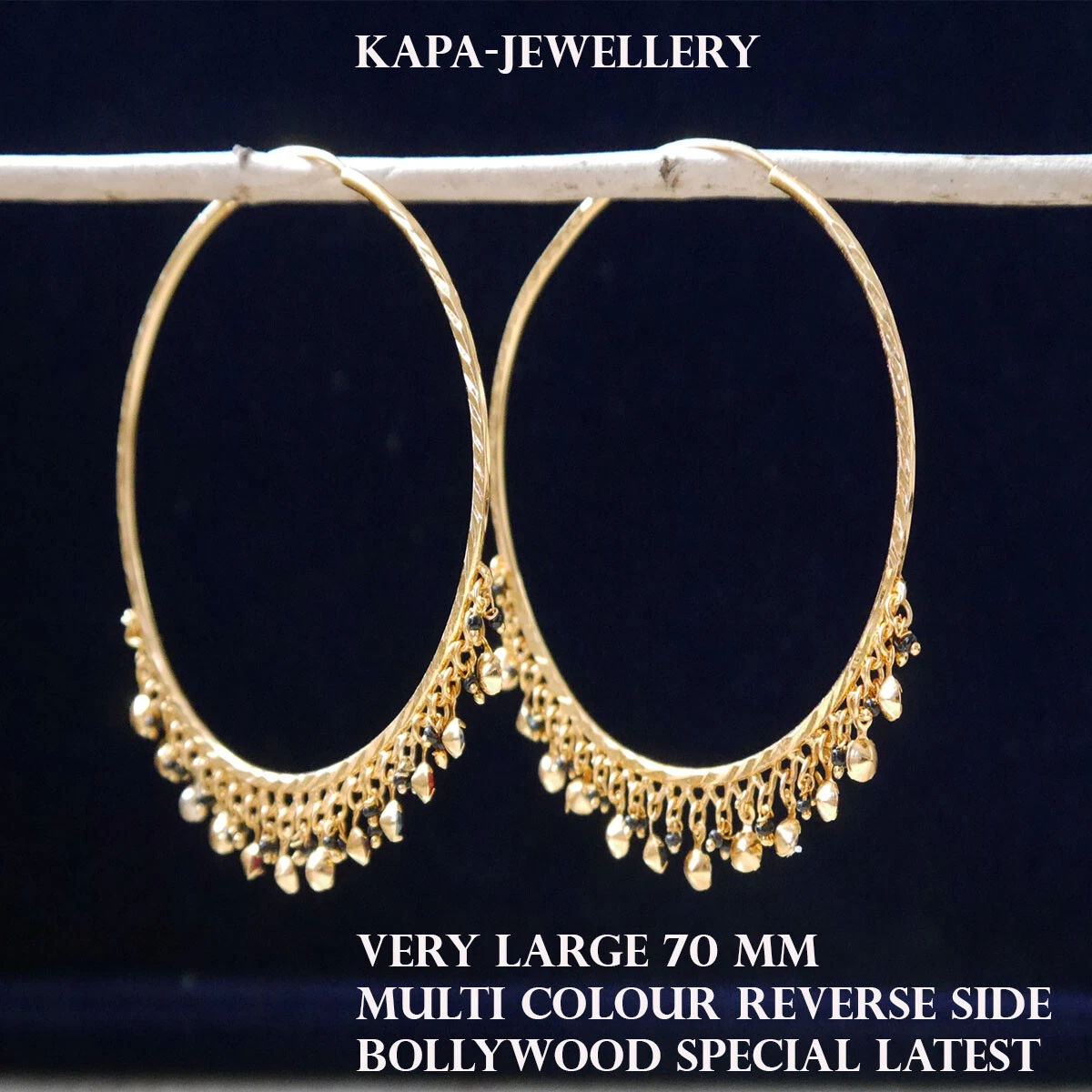 Gold tribal clearance hoop earrings