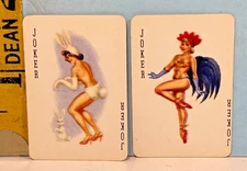 1957 Maple Leaf Gum Miniature Pinup Playing Cards 2 Jokers
