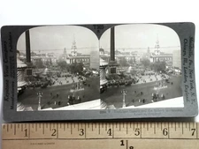 Trafalgar Square London England Stereoview Antique c1920s Y19501