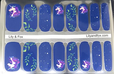 Lily And Fox Nail Polish Strips 16ct.   I m A Unicorn.    Description  
