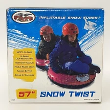 Flexible Flyer Snow Twist 2-Person Inflatable Tube 57” Sledding Winter Sports