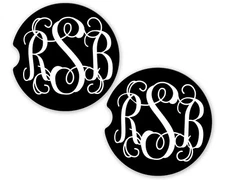 Car Coaster Set Ceramic Sandstone Custom Made personalized Monogram Gift