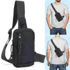 Men's Shoulder Bag Oxford Chest Bag Sling Crossbody Bag Casual Travel Phone Bag
