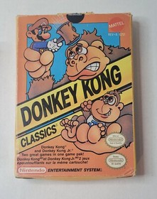 Nintendo NES Donkey Kong Classics Game With Manual & Box Mattel (CIB) Complete 