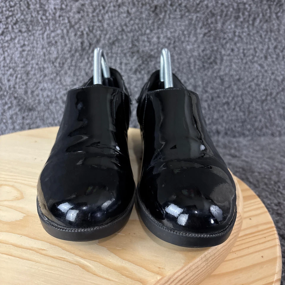 Zapatos de tacón de cuña de charol Cole Haan para mujer talla 8,5 botín al tobillo negro Foto 3 de 4