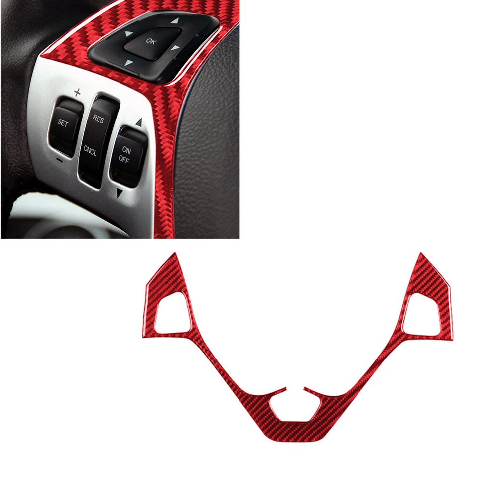 Kit de cubierta interior completo de fibra de carbono rojo 53 piezas para Ford Explorer 2011-2014 Foto 3 de 4
