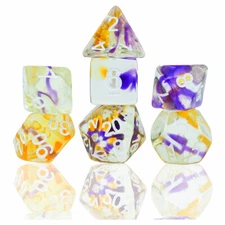 SDZ0009-04 Sirius Dice Role Playing Game Dice Set (7): Violet Swirl