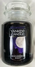 Yankee Candle MIDSUMMER'S NIGHT Large Jar 22 Oz Black Housewarmer New Wax