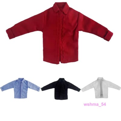 1/12 Scale Long Sleeve Shirt Top Clothes Model Fit 6'' Male Action Figure  Body | eBay