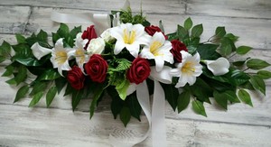 Xl Beerdigung Bestattung Grabgesteck Trauer Kunstlich Grabschmuck Blumengesteck Ebay