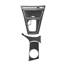 For BMW X3 E83 04-10 LHD Carbon Fiber 12xGear Shift+Water Cup Holder Panel Trims