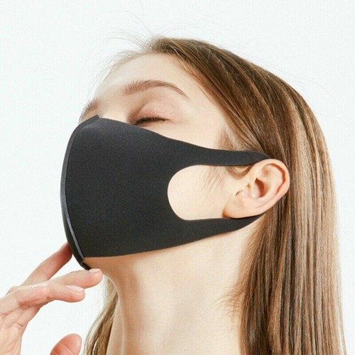 10 Pack Face Mask Reusable Washable Breathable Unisex Black Face Mask - Picture 8 of 10