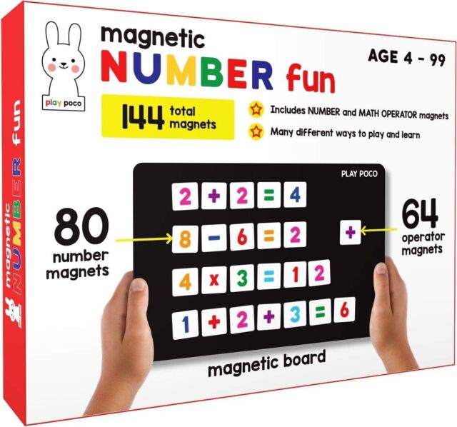 Numero magnetico divertente - con 80 magneti numerici 64 magneti operatore SPEDIZIONE VELOCE-