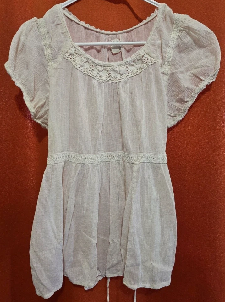 Edme & Esyllte Женская крестьянская рубашка с верхом Белый размер 10 Галстук - Изображение 2 из 4